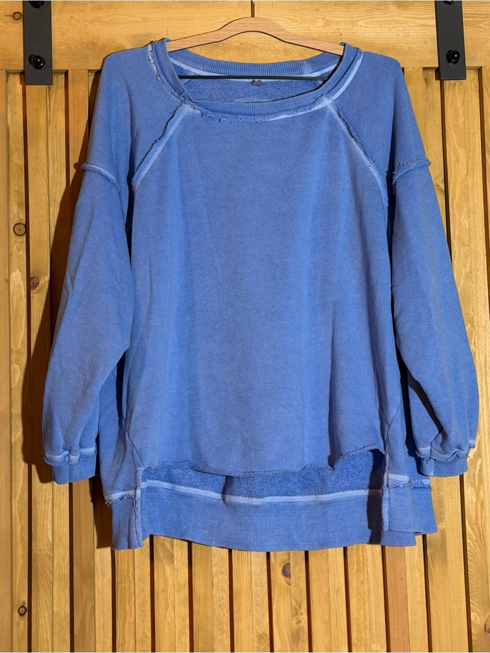 FP Movement by Free People Washed Blue Relaxed Pullover